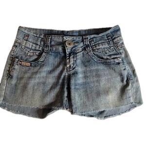 BUBBLEGUM, Light blue, acid washed, denim shorts w/pockets.  Sz. 7/8